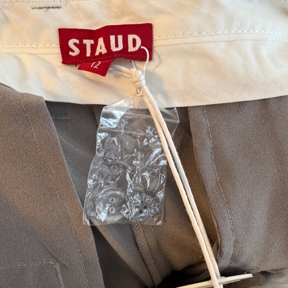 STAUD Luisa Pant Dove Gray Taupe Silver 12 - Picture 4 of 8